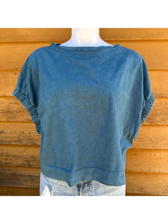 Free People Tops - Free People Beach Sunday Afternoon Blue Muscle T-shirt Size S